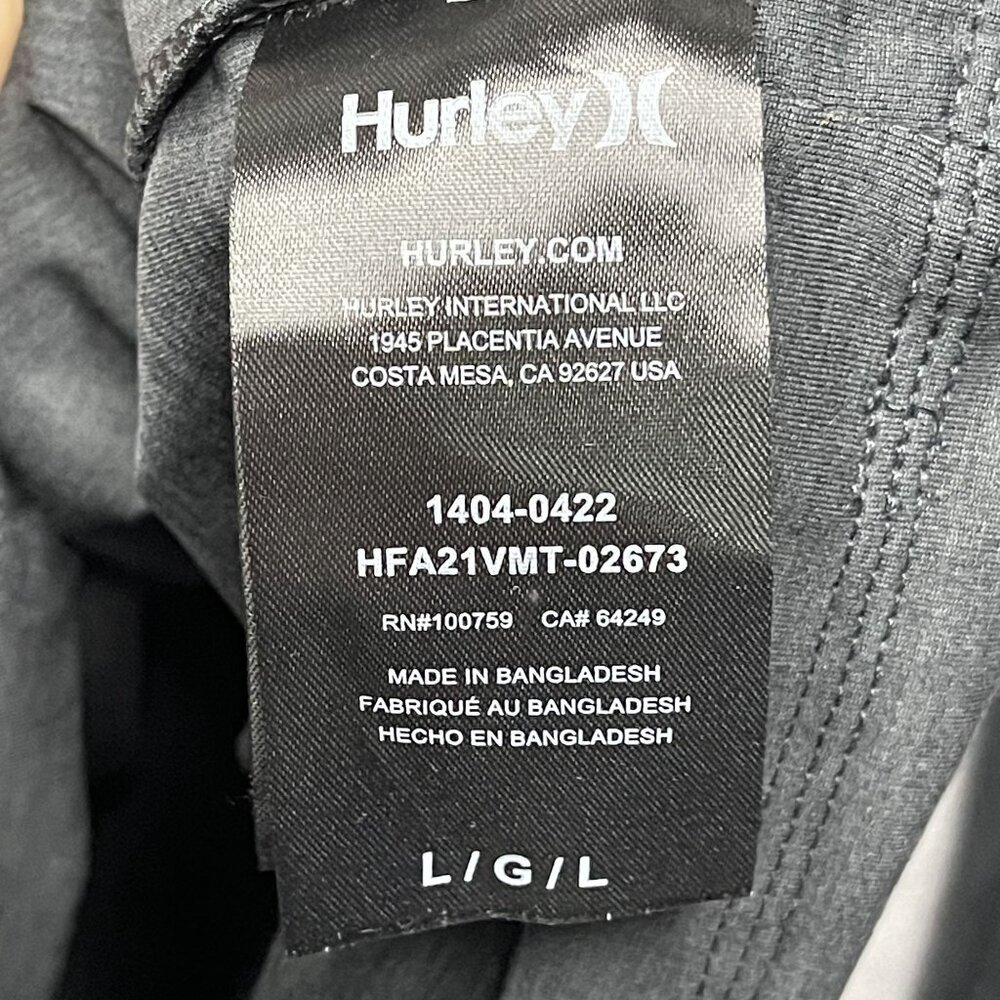 Hurley X Mens Long Sleeve Shirt Size Large Gray Logo Front Active Pullover - Picture 4 of 7